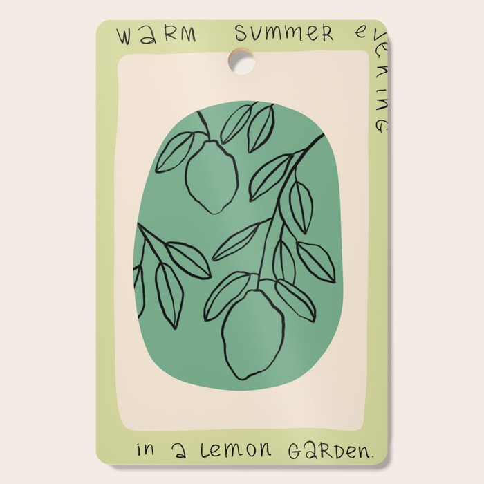  WARM SUMMER EVENING IN A LEMON GARDEN Cutting Board Gallery Image 1