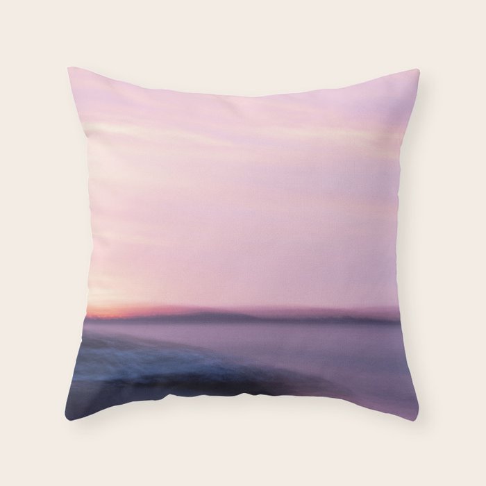 Sunset Abstract - long exposure nature photograph Throw Pillow Gallery Image 6