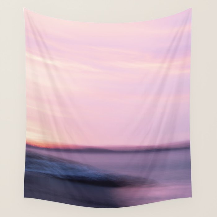 Sunset Abstract - long exposure nature photograph Wall Tapestry Gallery Image 1