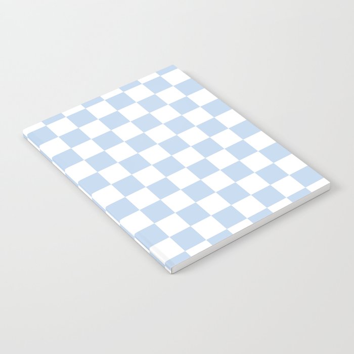 Checkerboard Mini Check Pattern in Baby Blue and White Notebook Gallery Image 1