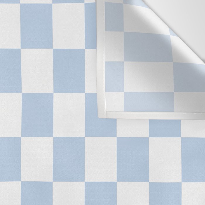 Checkerboard Mini Check Pattern in Baby Blue and White Wall Tapestry Gallery Image 3