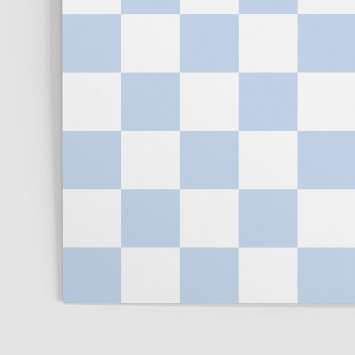 Checkerboard Mini Check Pattern in Baby Blue and White Poster Gallery Image 3