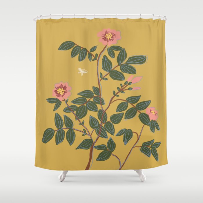 Botanical illustration Shower Curtain Gallery Image 1