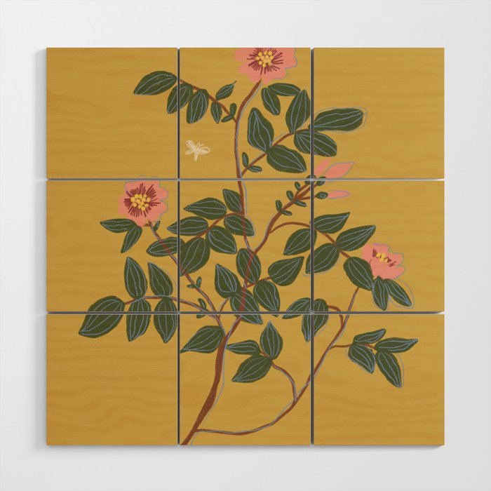 Botanical illustration Wood Wall Art Gallery Image 1