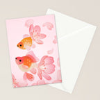 Cherry blossom goldfish Stationery Card Gallery Image 2