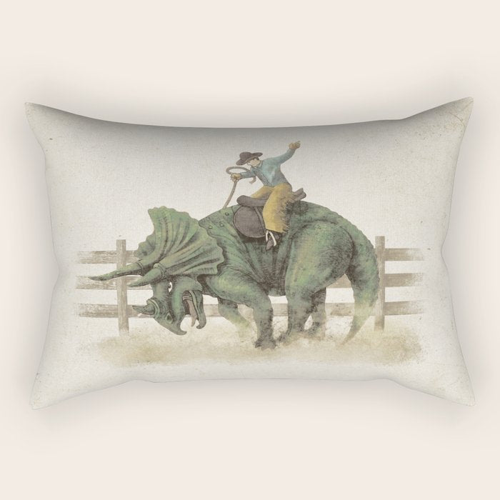 Dino Rodeo  Rectangular Pillow Gallery Image 2