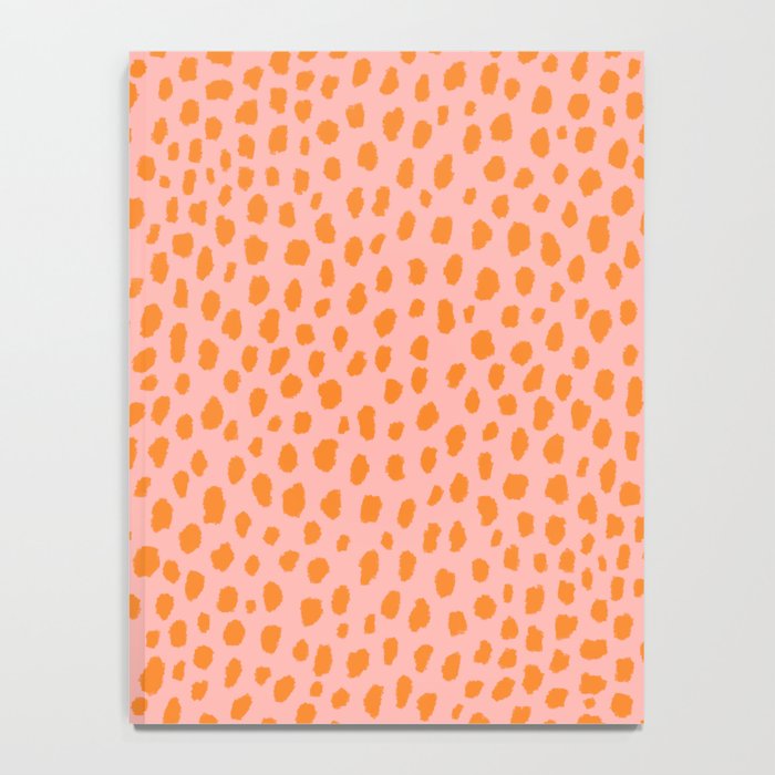 Orange and Pink Polka Dot Spots Pattern (orange/pink) Notebook Gallery Image 4