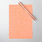 Orange and Pink Polka Dot Spots Pattern (orange/pink) Wrapping Paper Gallery Image 1