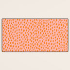 Orange and Pink Polka Dot Spots Pattern (orange/pink) Desk Mat Gallery Image 3