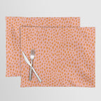 Orange and Pink Polka Dot Spots Pattern (orange/pink) Placemat Gallery Image 1