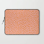 Orange and Pink Polka Dot Spots Pattern (orange/pink) Laptop Sleeve Gallery Image 1