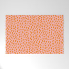 Orange and Pink Polka Dot Spots Pattern (orange/pink) Welcome Mat Gallery Image 1