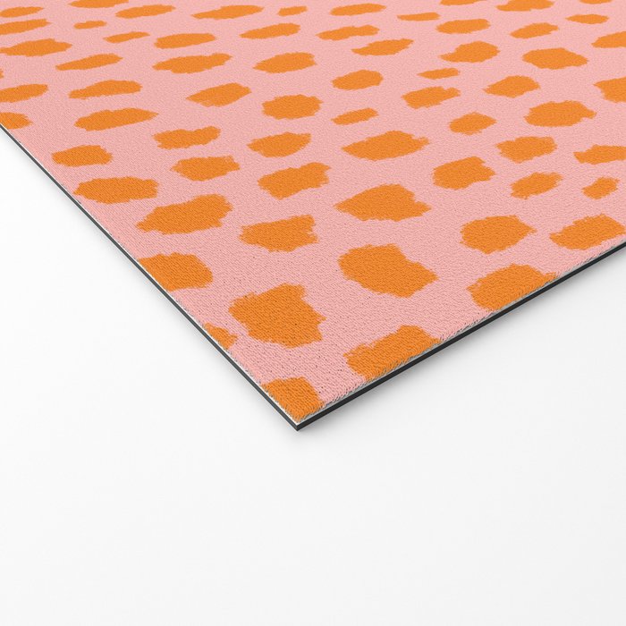 Orange and Pink Polka Dot Spots Pattern (orange/pink) Welcome Mat Gallery Image 2