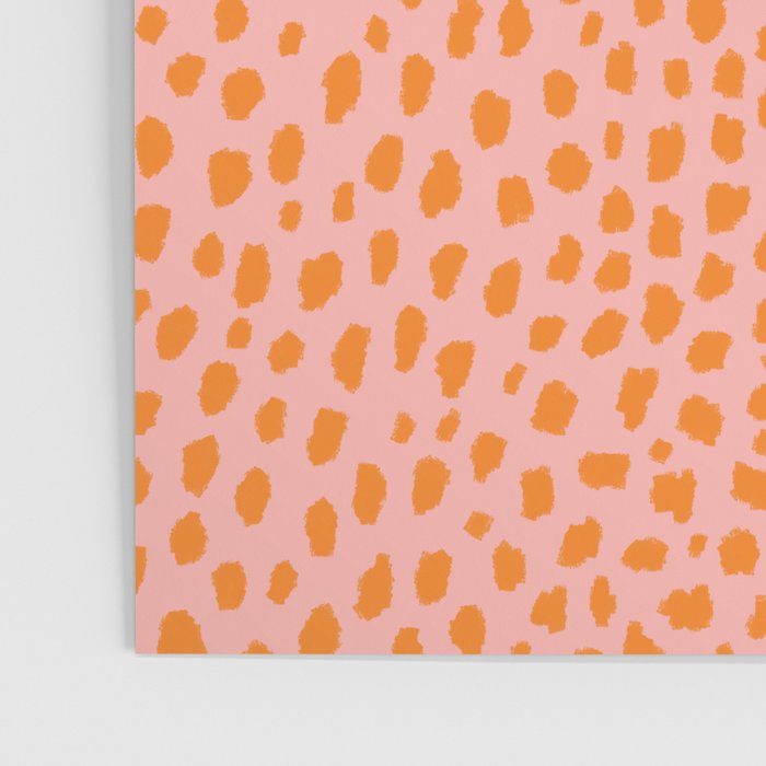 Orange and Pink Polka Dot Spots Pattern (orange/pink) Poster Gallery Image 3