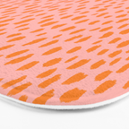 Orange and Pink Polka Dot Spots Pattern (orange/pink) Bath Mat Gallery Image 3