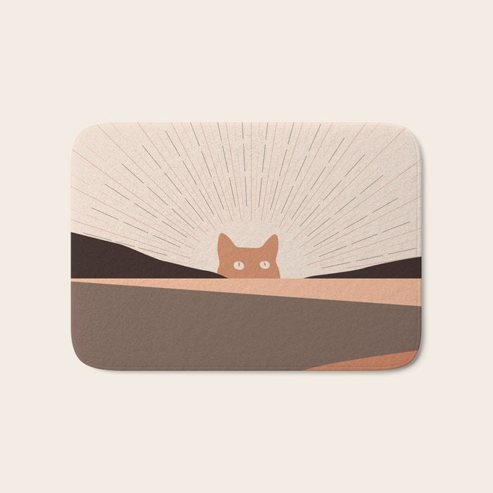 Cat Landscape 124 Bath Mat Gallery Image 1