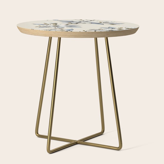 Elegant branch of white magnolia Side Table Gallery Image 1