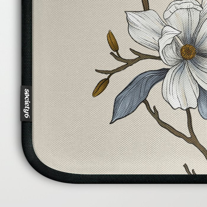 Elegant branch of white magnolia Laptop Sleeve Gallery Image 3