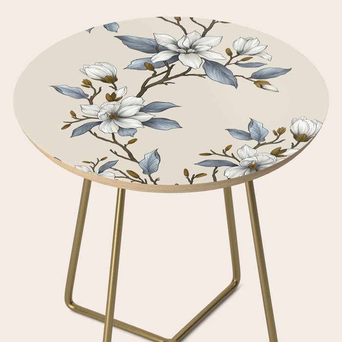 Elegant branch of white magnolia Side Table Gallery Image 2
