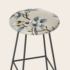 Elegant branch of white magnolia Stool Gallery Image 2