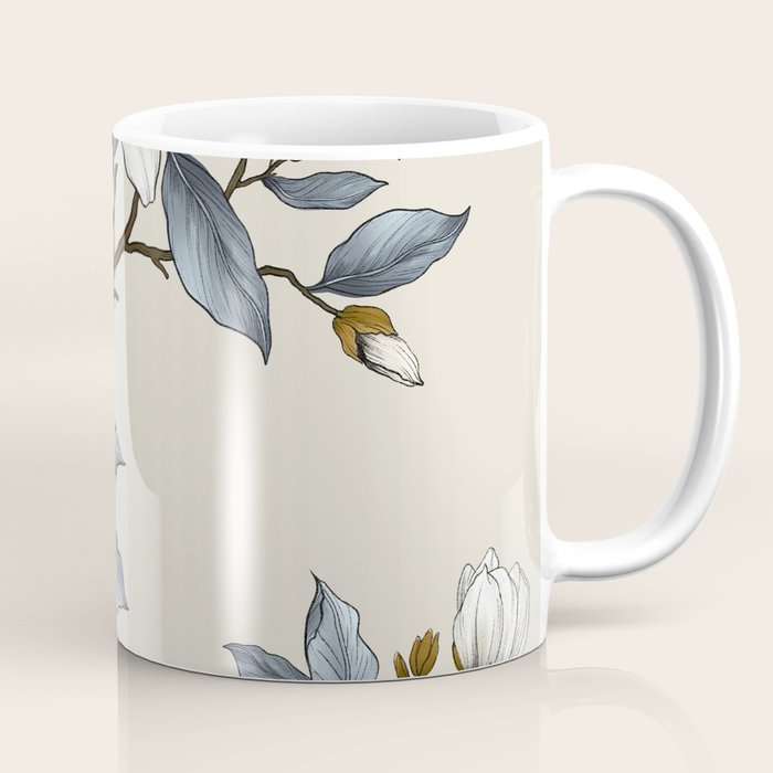 Elegant branch of white magnolia Coffee Mug Gallery Image 1