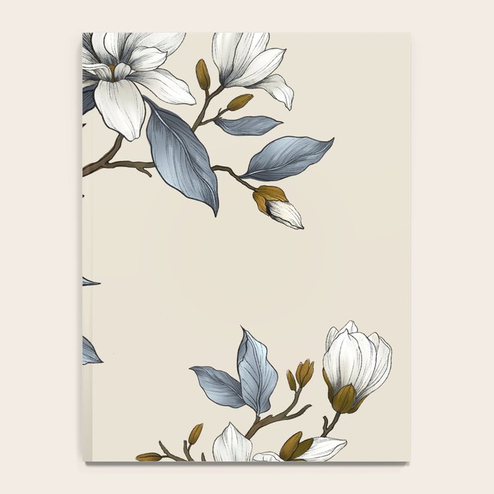 Elegant branch of white magnolia Notebook Gallery Image 4