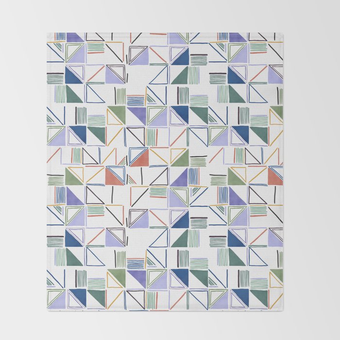 Abstract forms of lines 77G Throw Blanket Gallery Image 2