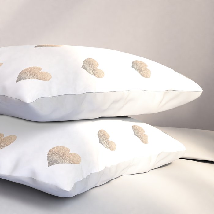 GOLD HEART Pillow Sham Gallery Image 3