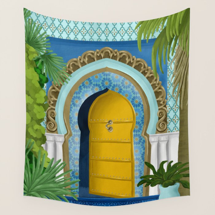A Moroccan Oasis Entrance Wall Tapestry Gallery Image 4