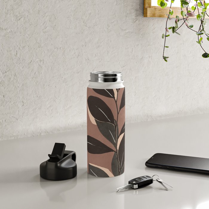 Abstract Art Minimal Plant 49a Water Bottle Gallery Image 4