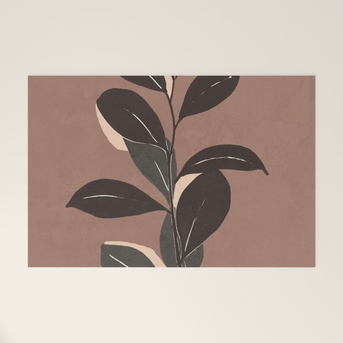 Abstract Art Minimal Plant 49a Welcome Mat Gallery Image 1