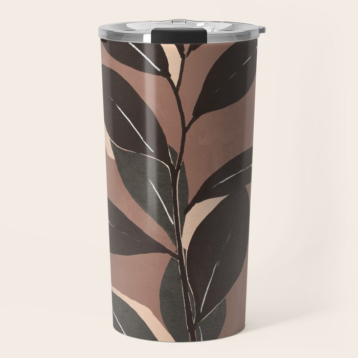 Abstract Art Minimal Plant 49a Travel Mug Gallery Image 1