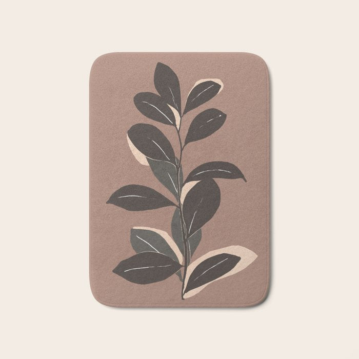Abstract Art Minimal Plant 49a Bath Mat Gallery Image 1