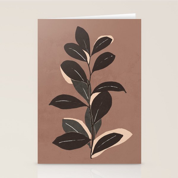 Abstract Art Minimal Plant 49a Stationery Card Gallery Image 2