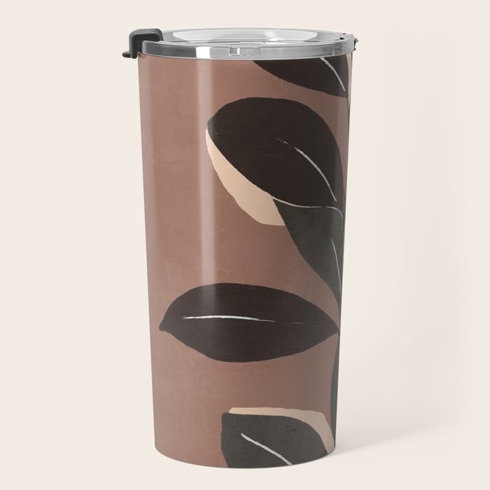 Abstract Art Minimal Plant 49a Travel Mug Gallery Image 3