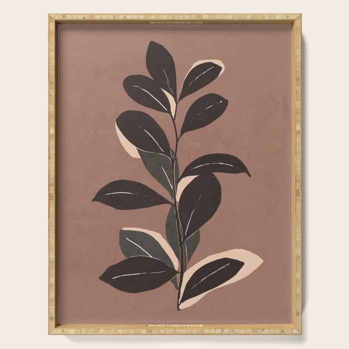 Abstract Art Minimal Plant 49a Serving Tray Gallery Image 1