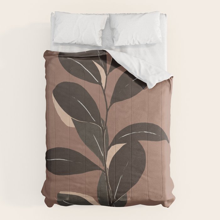 Abstract Art Minimal Plant 49a Comforter Gallery Image 6