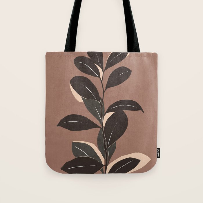 Abstract Art Minimal Plant 49a Tote Bag Gallery Image 1