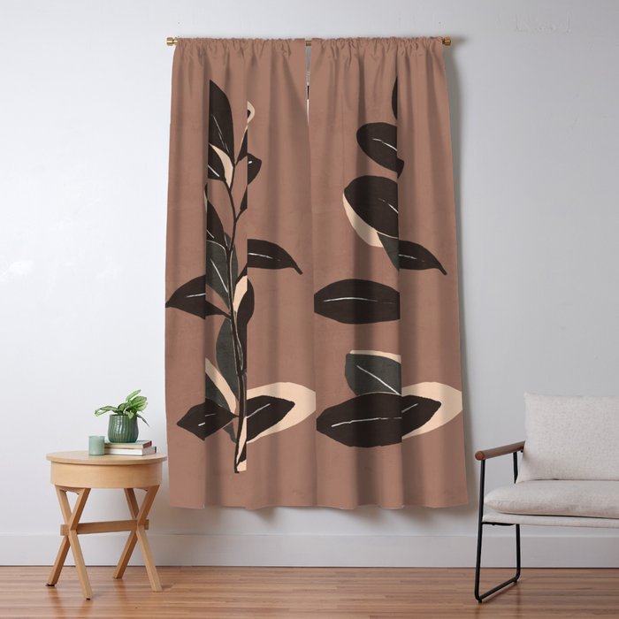 Abstract Art Minimal Plant 49a Window Curtain Gallery Image 5
