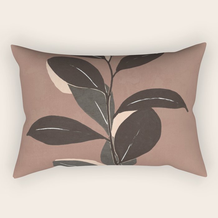 Abstract Art Minimal Plant 49a Rectangular Pillow Gallery Image 1