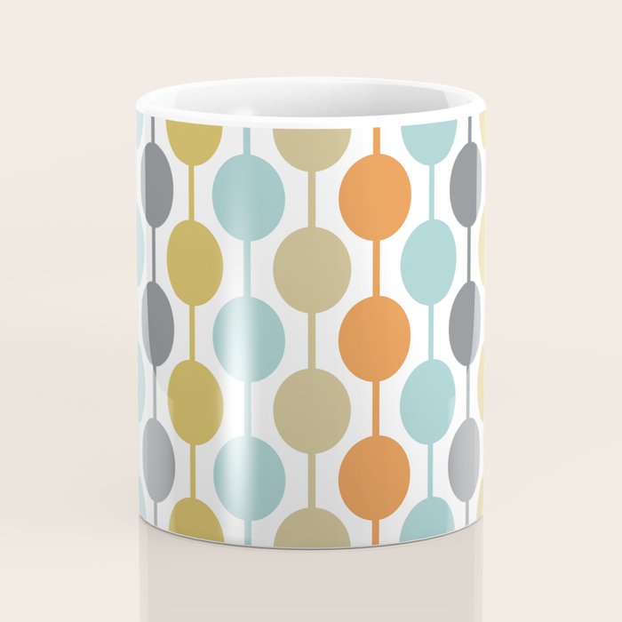 Retro Circles Mid Century Modern Background Coffee Mug Gallery Image 4