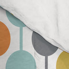 Retro Circles Mid Century Modern Background Comforter Gallery Image 4