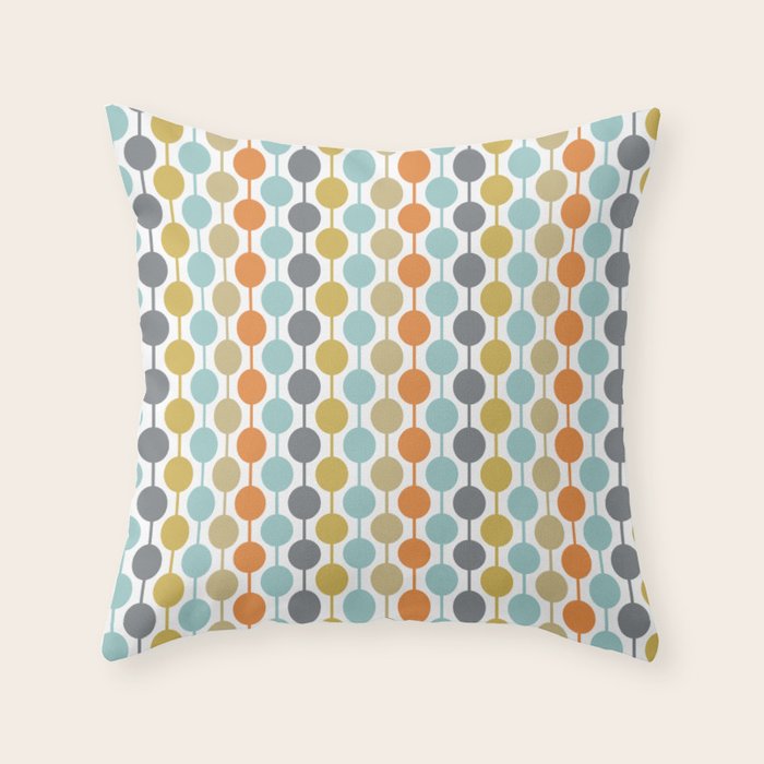 Retro Circles Mid Century Modern Background Throw Pillow Gallery Image 6