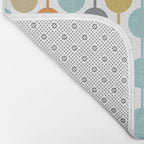 Retro Circles Mid Century Modern Background Bath Mat Gallery Image 2