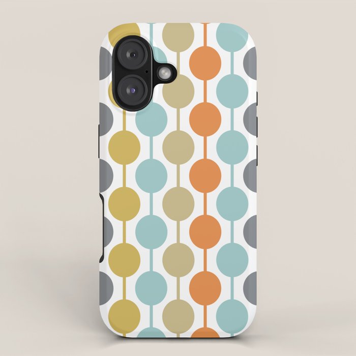 Retro Circles Mid Century Modern Background iPhone Case Gallery Image 1