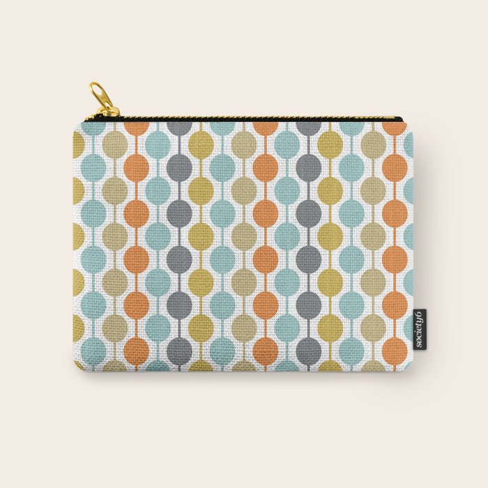 Retro Circles Mid Century Modern Background Carry All Pouch Gallery Image 1