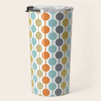 Retro Circles Mid Century Modern Background Travel Mug Gallery Image 3