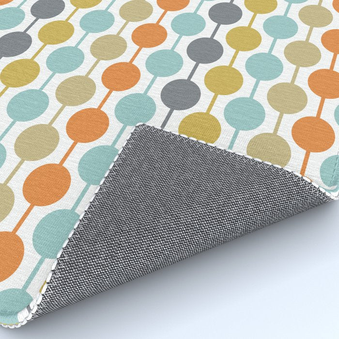 Retro Circles Mid Century Modern Background Rug Gallery Image 4