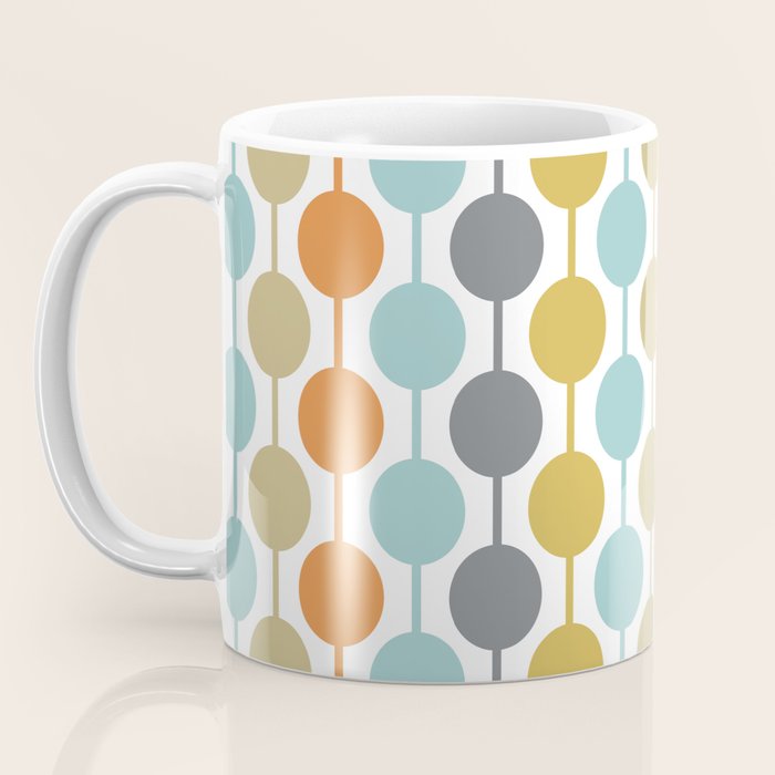 Retro Circles Mid Century Modern Background Coffee Mug Gallery Image 3