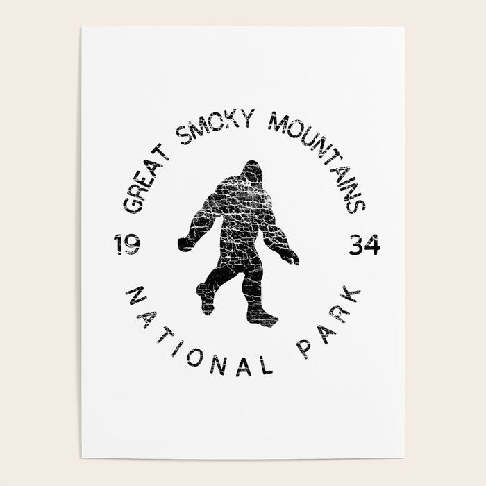 Great Smoky Mountains National Park Sasquatch Poster Gallery Image 4